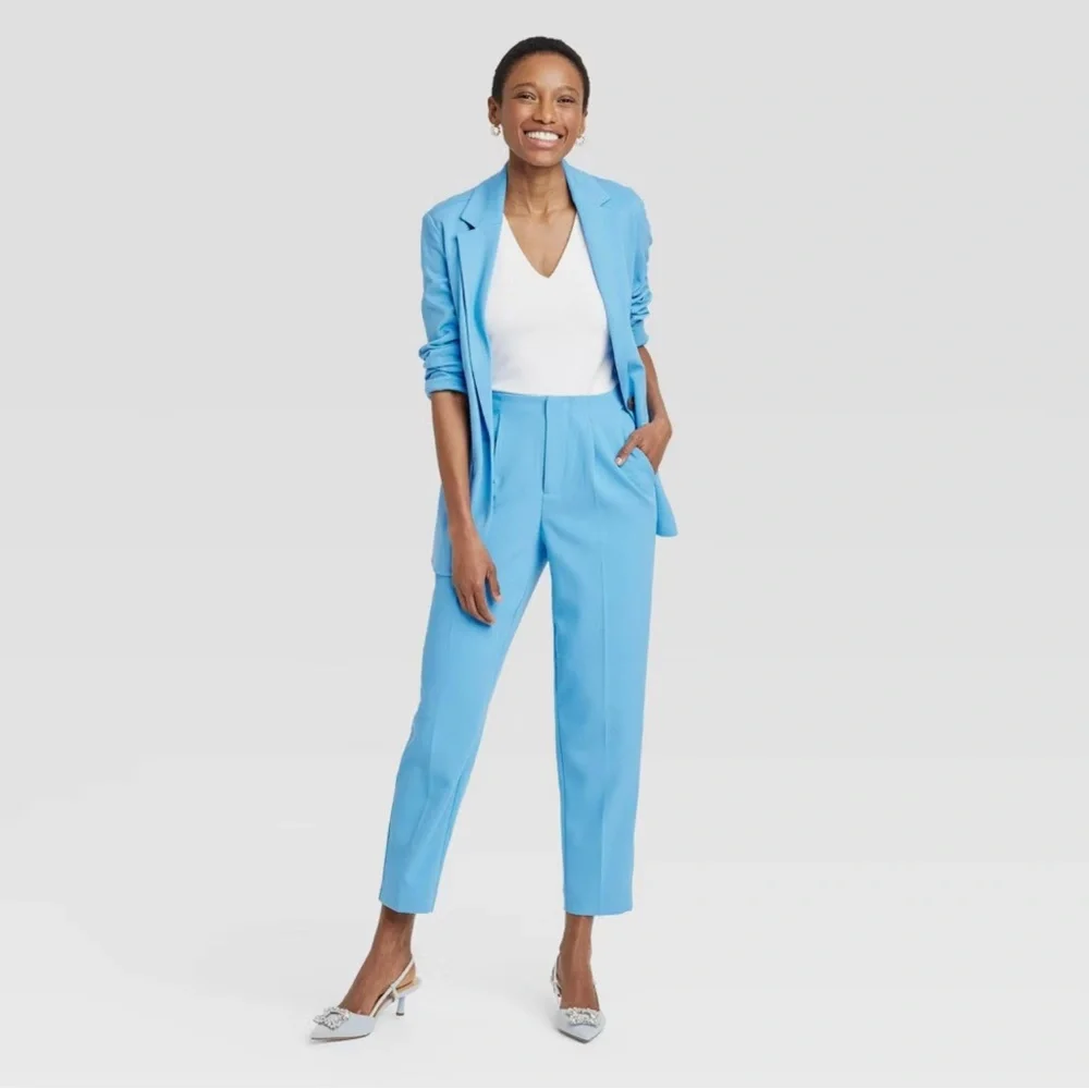 A New Day Women's Tapered High Rise Ankle Length Tailored Trousers - Picture 3 of 12